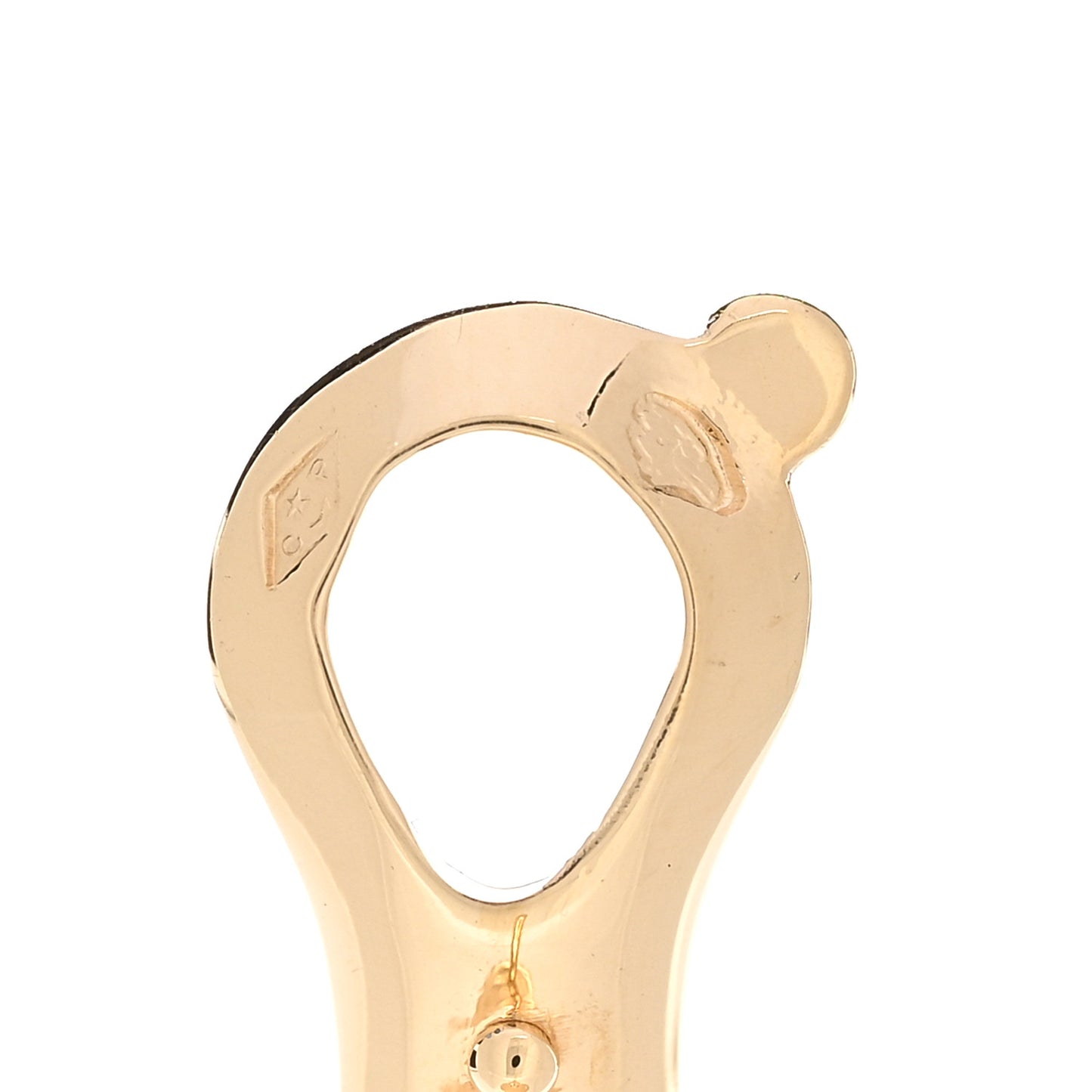 18K Yellow Gold Guilloche Vintage Alhambra Earrings