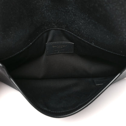 Saint Laurent Grain De Poudre Monogram Uptown Pouch Black 5 of 9