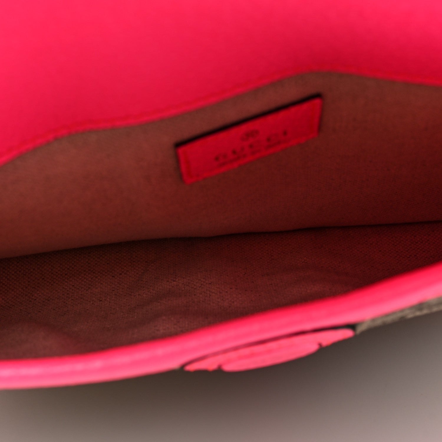 Gucci GG Supreme Monogram Web Small Ophidia Belt Bag 100/40 Beige Ebony Fluorescent Fuchsia 5 of 10