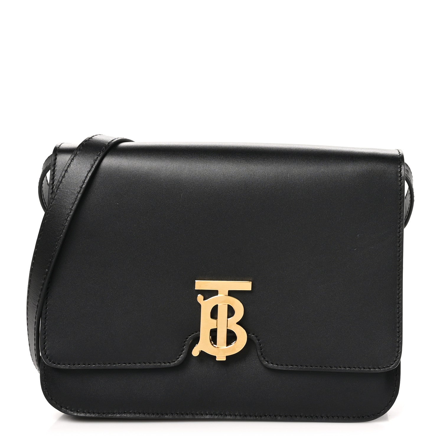 Burberry Grained Calfskin Medium TB Bag Black 1 of 11