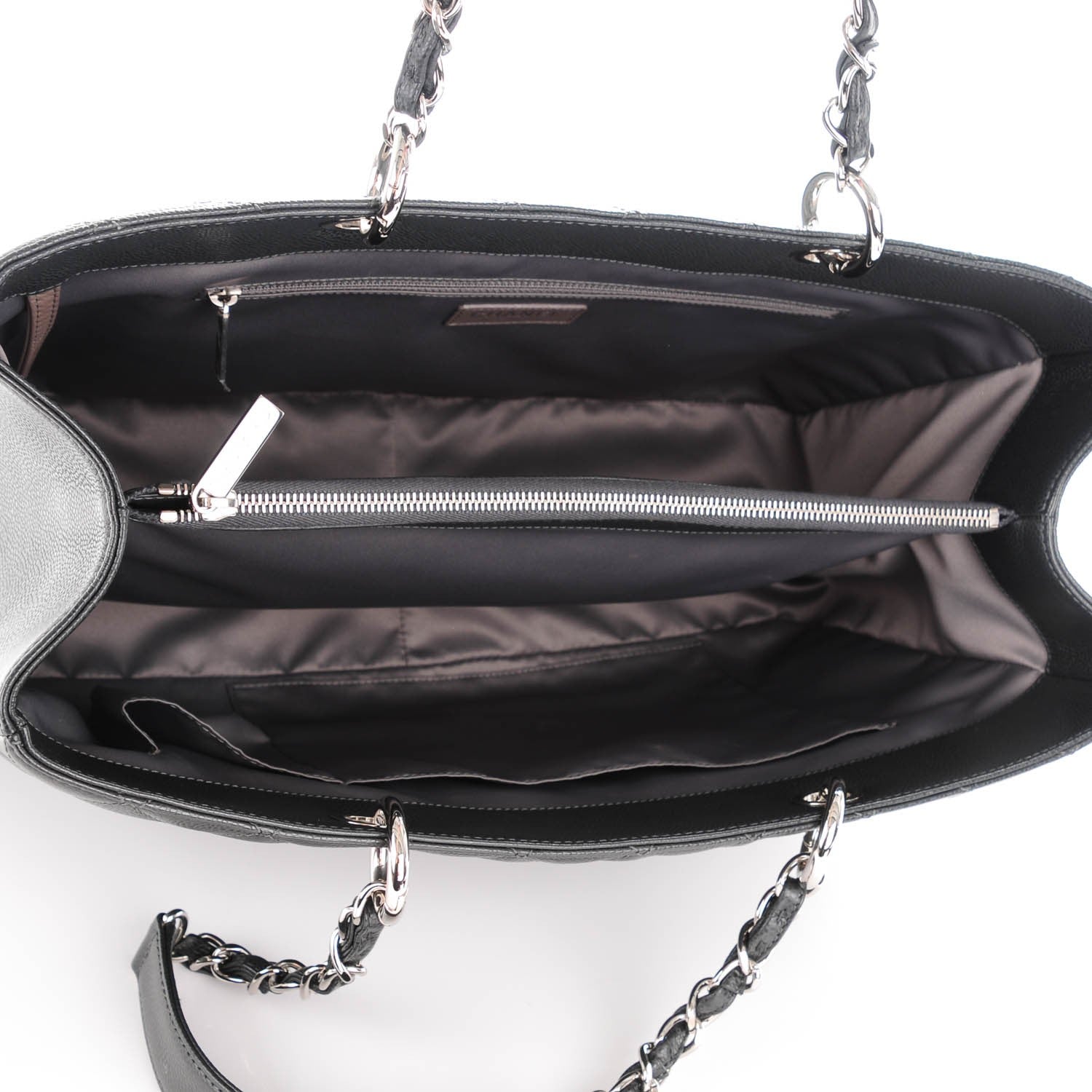 Chanel Caviar Quilted XL Grand Shopping Tote GST Dark Grey 5 of 7
