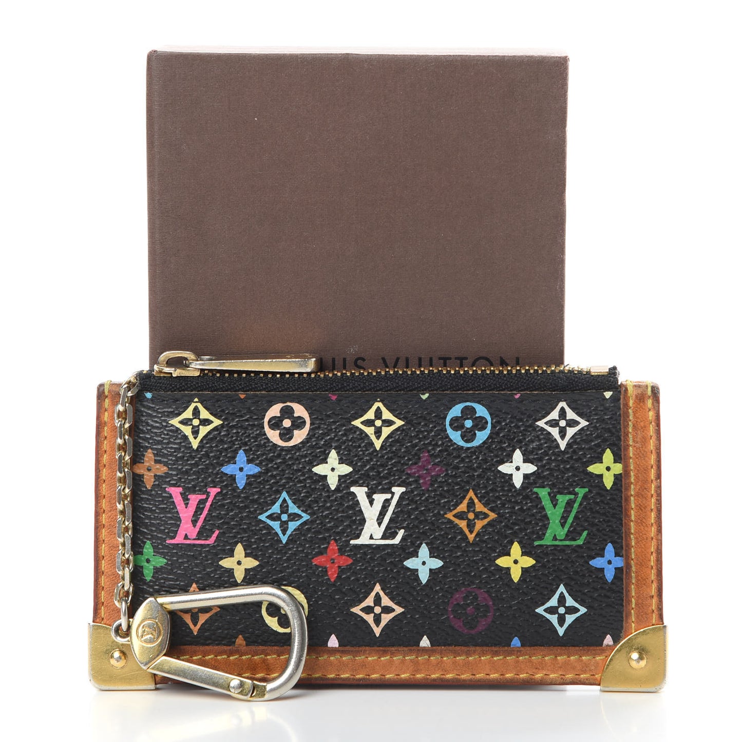 Monogram Multicolor Key Pouch Black