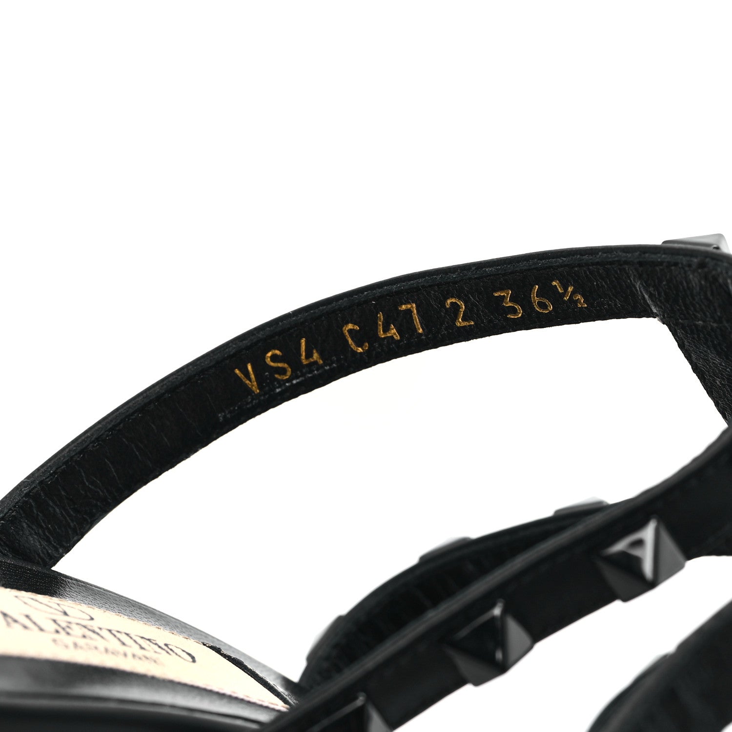 Valentino Garavani Calfskin Monochrome Rockstud 60mm Caged Slide Sandals 36.5 Black 8 of 9