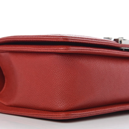 Chanel Caviar Quilted Medium Boy Flap Red 9 of 10