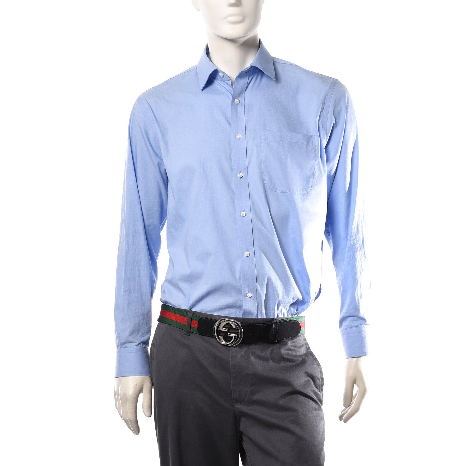 Gucci Calfskin Web Interlocking G Belt 120 48 Black 3 of 10