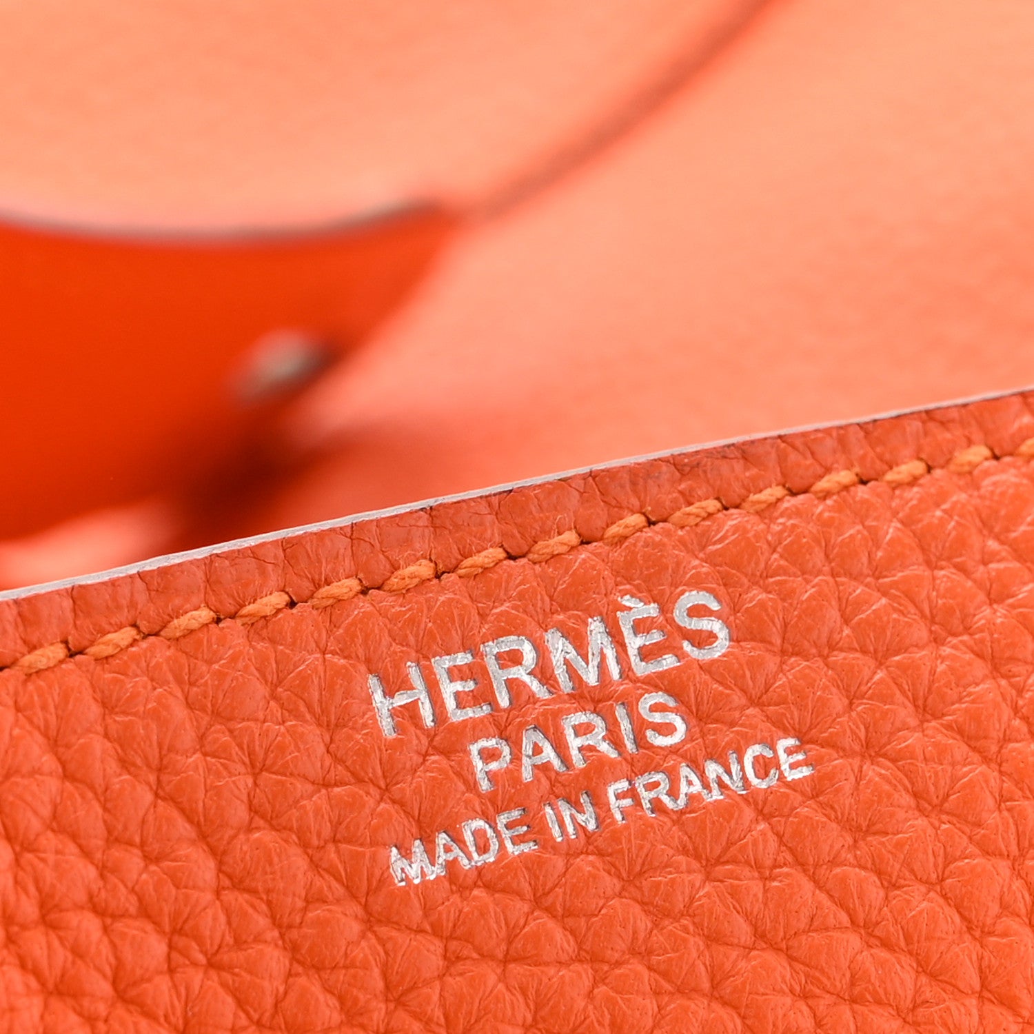 Hermes Taurillon Clemence Lindy 34 Orange 6 of 11