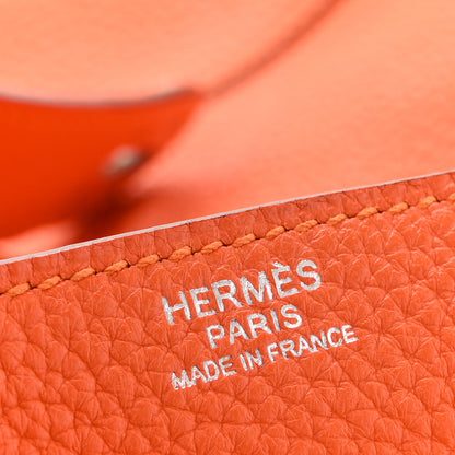 Hermes Taurillon Clemence Lindy 34 Orange 6 of 11
