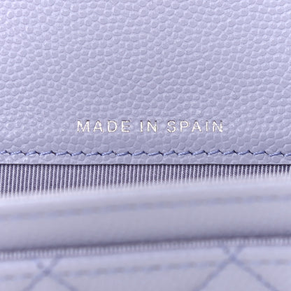 Chanel Caviar Quilted Flap Card Holder Wallet Light Purple 7 of 8