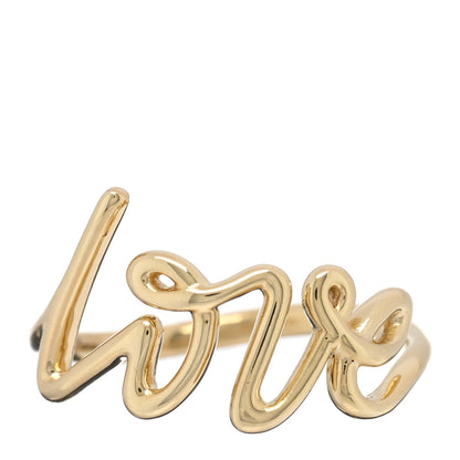 Tiffany 18K Yellow Gold Paloma's Graffiti Love Ring 50 5.25 1 of 4
