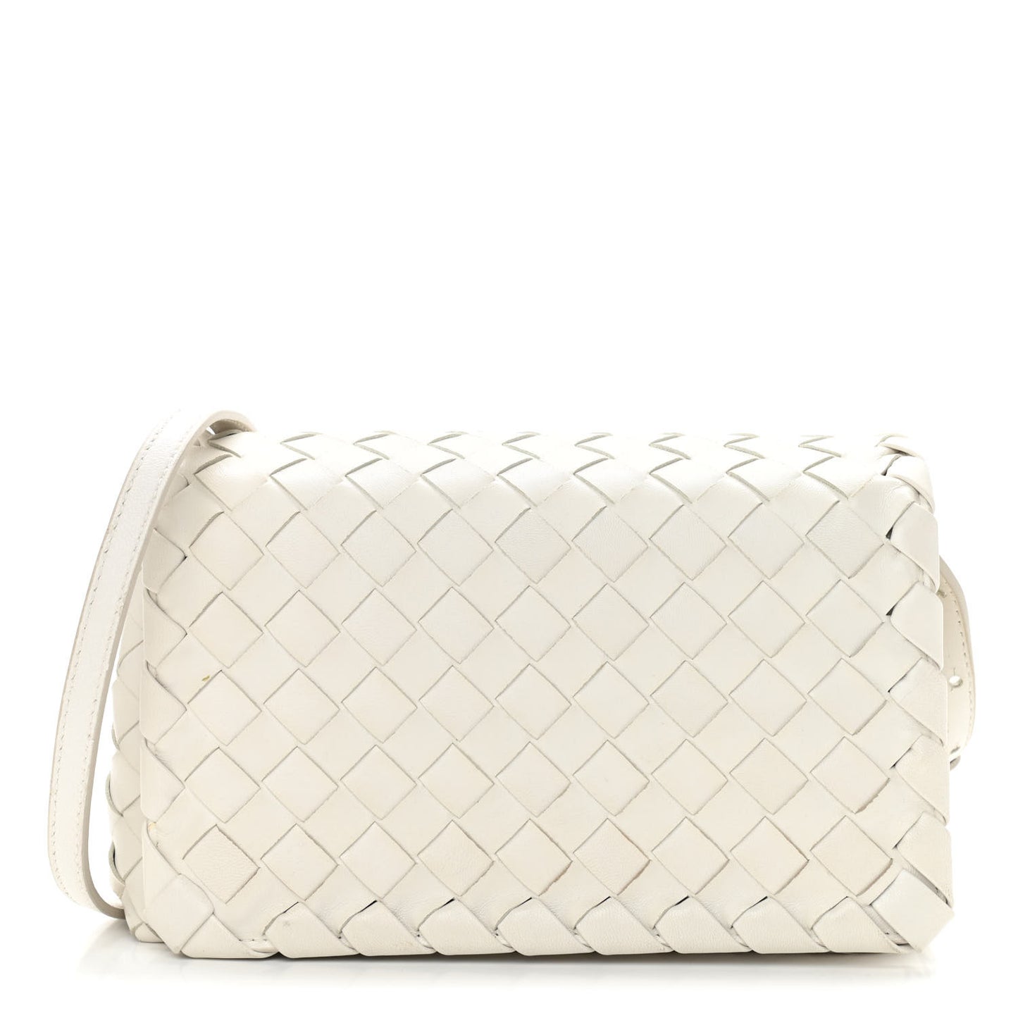 Nappa Intrecciato Shoulder Bag White