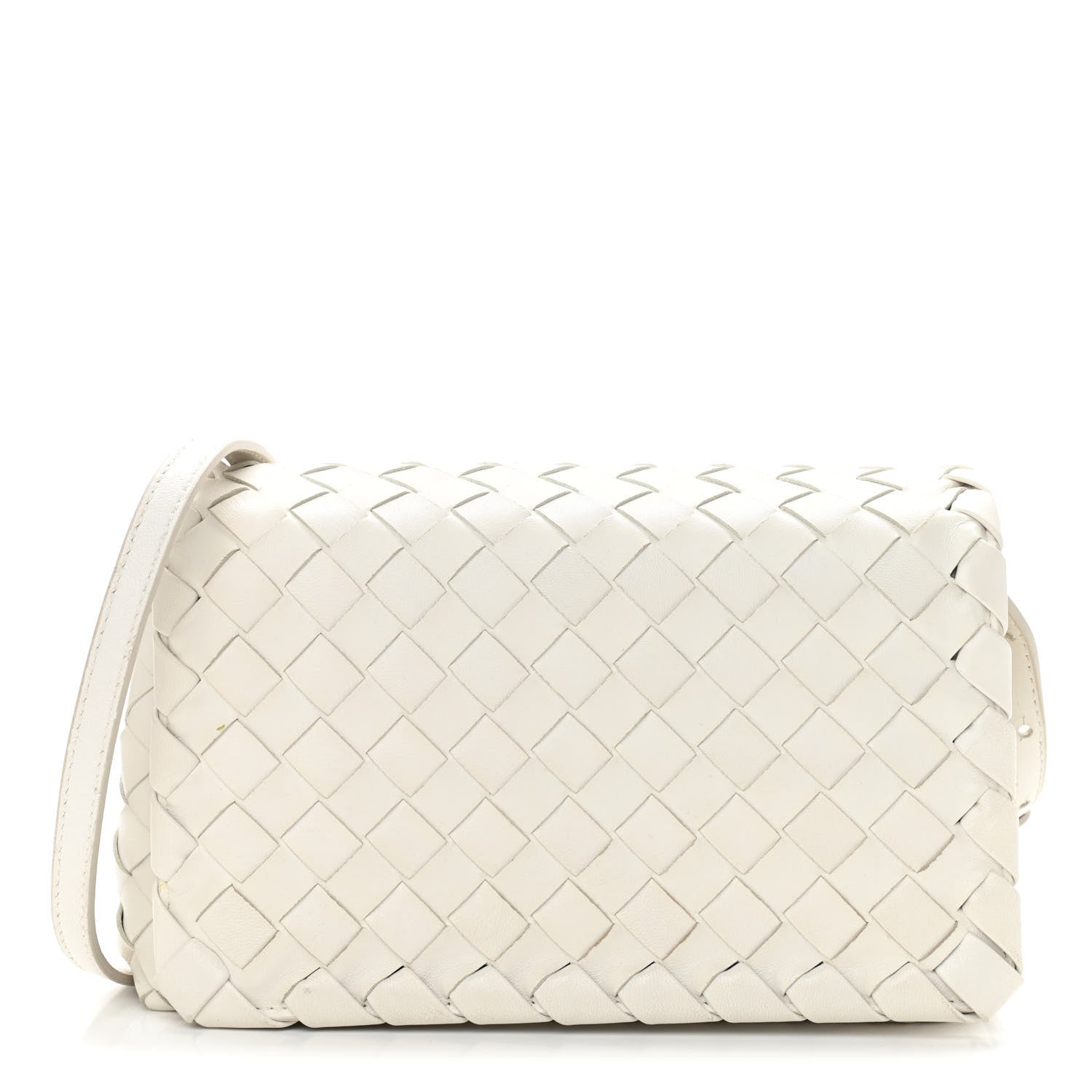 Bottega Veneta Nappa Intrecciato Shoulder Bag White 1 of 11