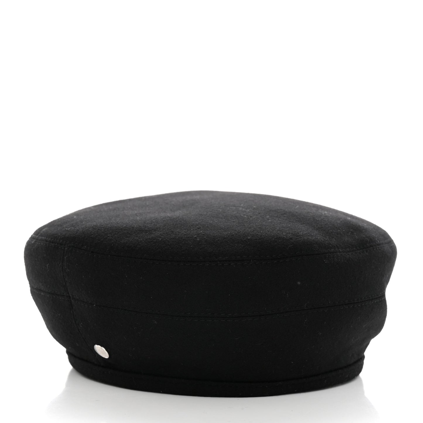 Cashmere Saint Honore Drap Beret 57 Black