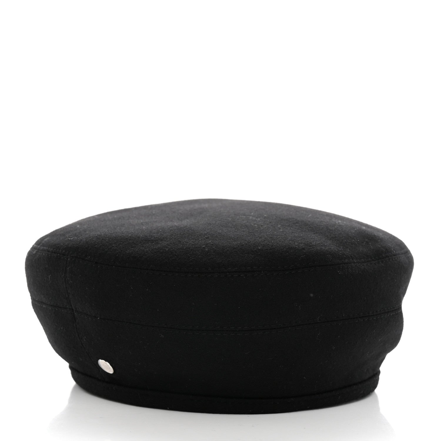 Hermes Cashmere Saint Honore Drap Beret 57 Black 3 of 9