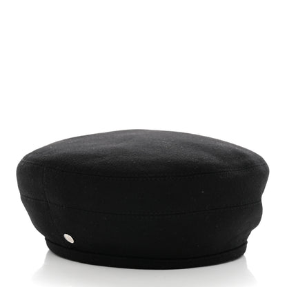 Hermes Cashmere Saint Honore Drap Beret 57 Black 3 of 9
