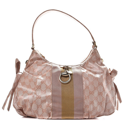 Gucci Crystal Monogram Web Hobo Blush 1 of 7
