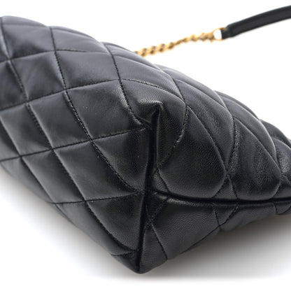 Saint Laurent LAURENT Lambskin Quilted Gaby Zipped Shoulder Bag Black 9 of 9