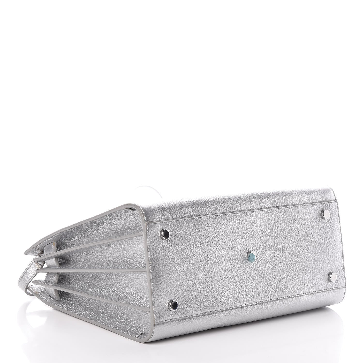 Saint Laurent Metallic Calfskin Small Sac De Jour Silver 4 of 9