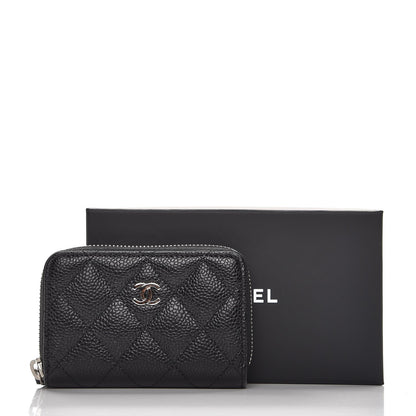 Chanel Caviar Quilted Zip Coin Purse Black 8 of 8