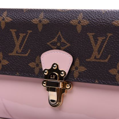 Louis Vuitton Patent Calfskin Monogram Cherrywood Wallet Rose Ballerine 8 of 9