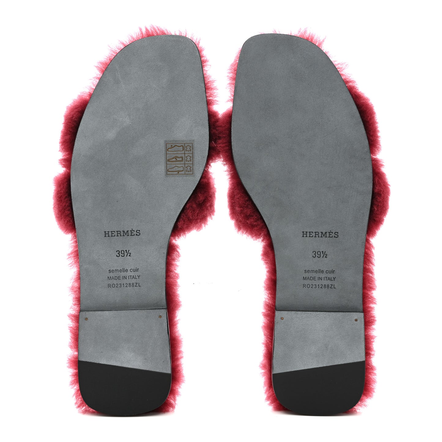 Woolskin Oran Sandals 39.5 Rouge H