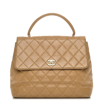 Chanel Caviar Quilted Jumbo Kelly Flap Beige 1 of 13