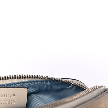 Gucci X SEGA Calfskin GUCCY Stars Mini Dome Shoulder Bag Mystic White Gold 8 of 9