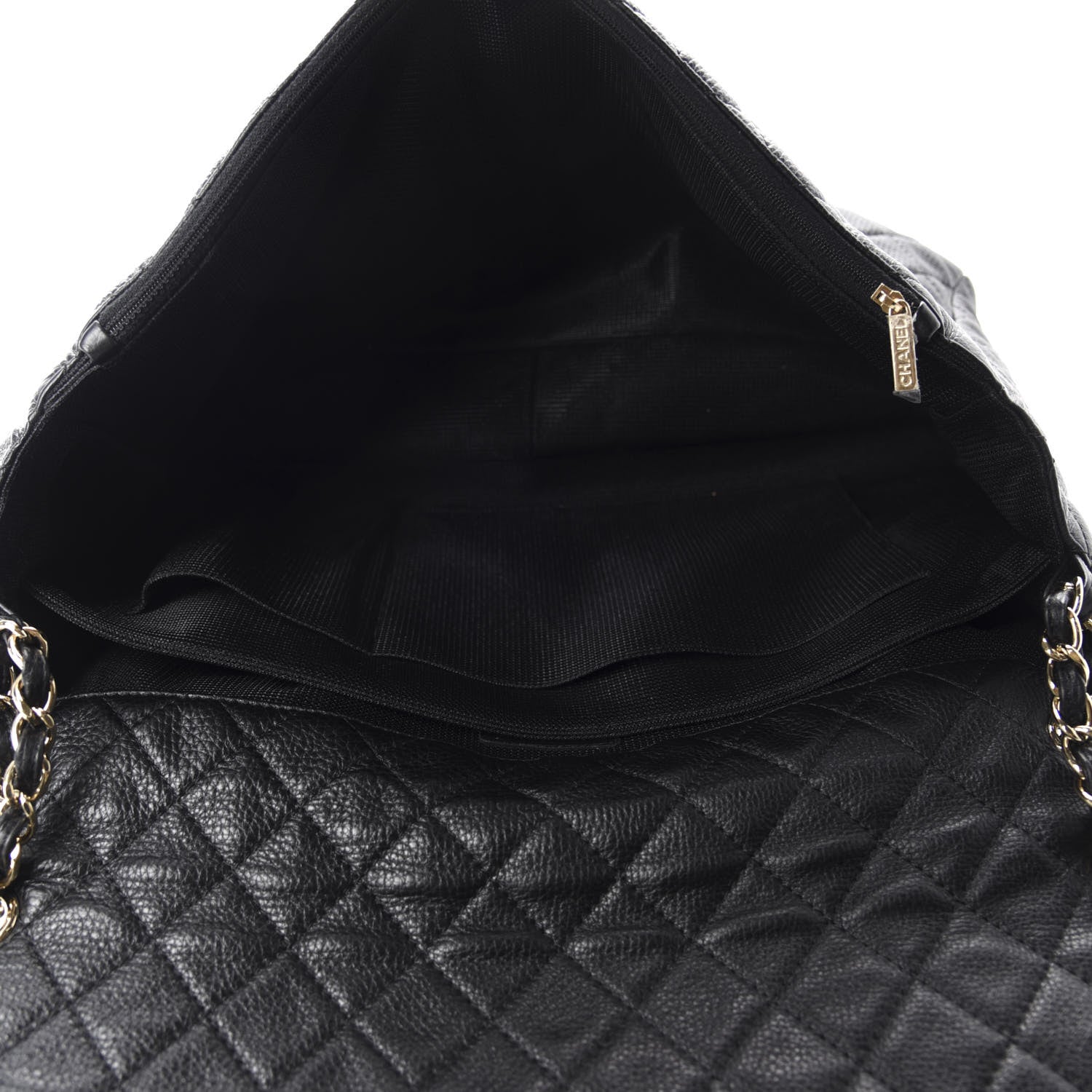 Chanel Calfskin Quilted XXL Travel Flap Bag Black 4 of 9