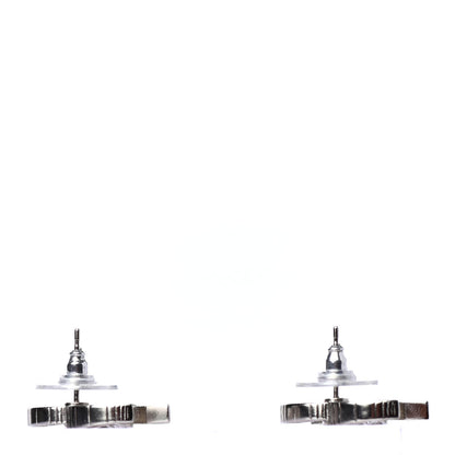 Chanel Crystal CC Earrings Silver 3 of 4