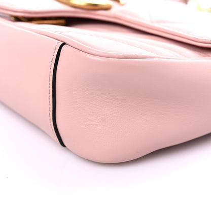 Gucci Calfskin Matelasse Mini GG Marmont Shoulder Bag Perfect Pink 13 of 19