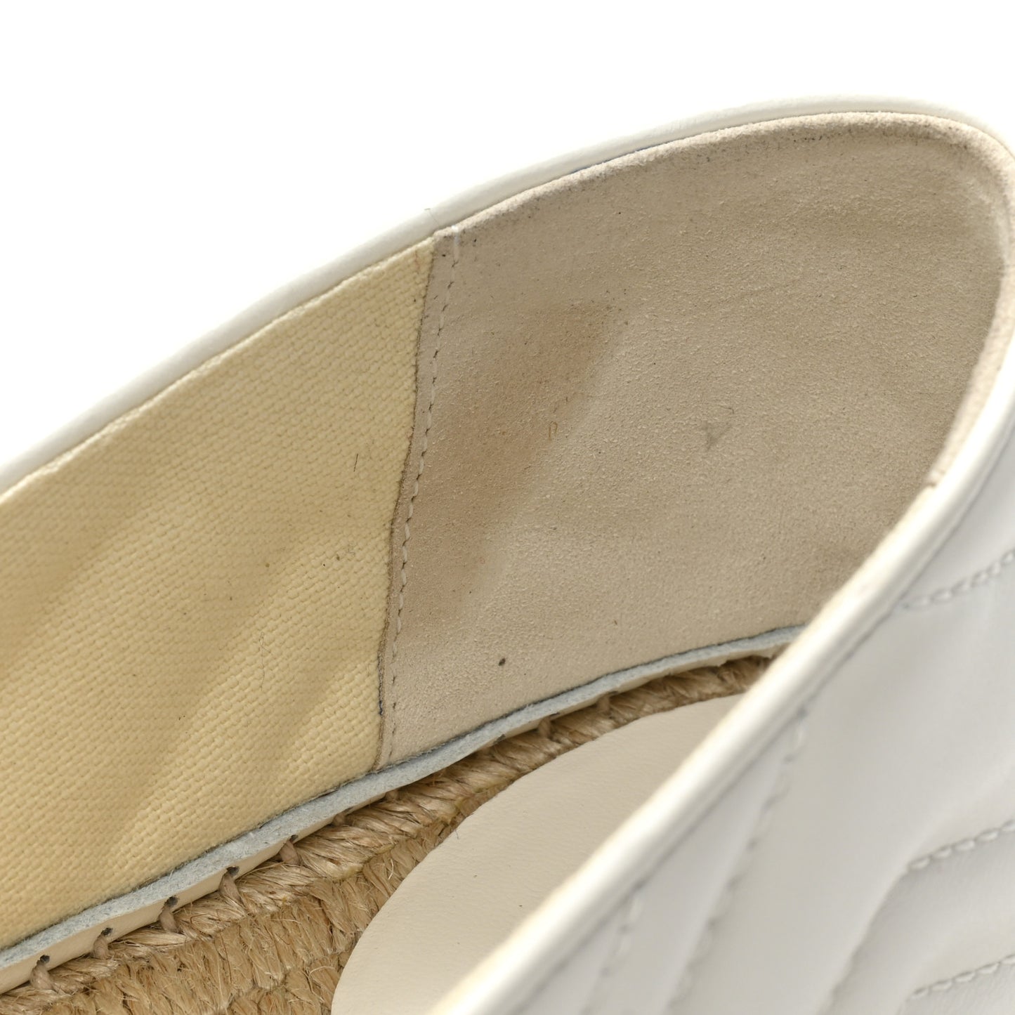 Nappa Matelasse GG Marmont Espadrilles 40.5 Great White