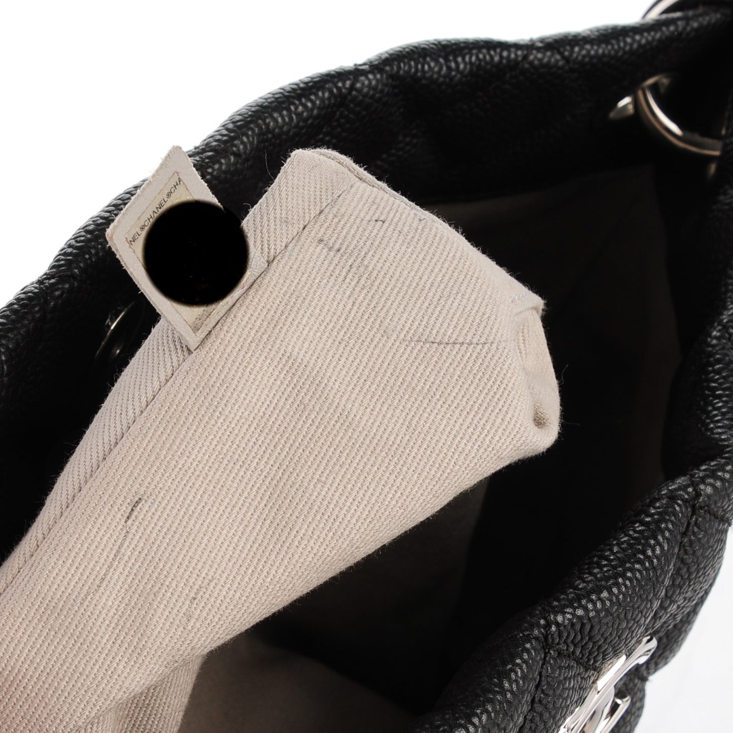 Caviar Quilted Easy Zip Tote Black