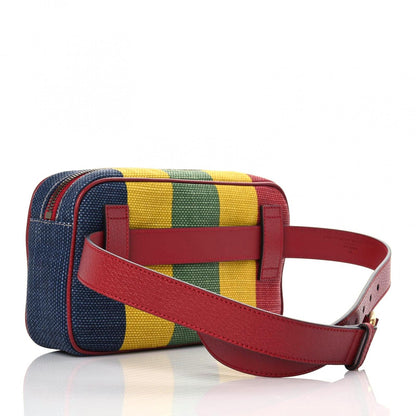 Gucci Canvas Marley Stripe Script Logo Gucci 80 Belt Bag Multicolor 3 of 12