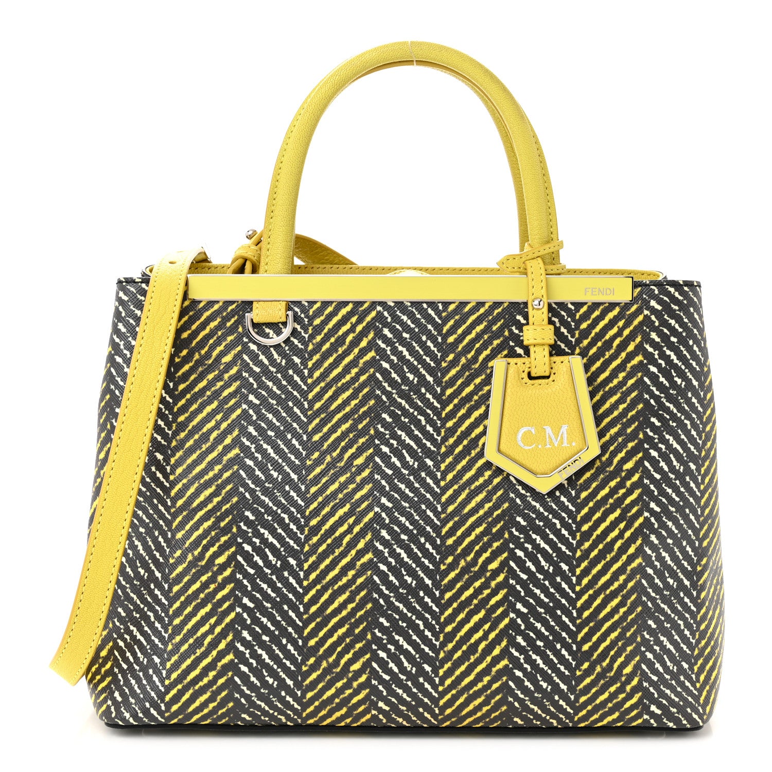 Fendi Vitello Elite Printed Petite 2Jours Tote Multicolor 1 of 10