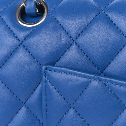 Chanel Lambskin Quilted Medium Double Flap Blue 11 of 14