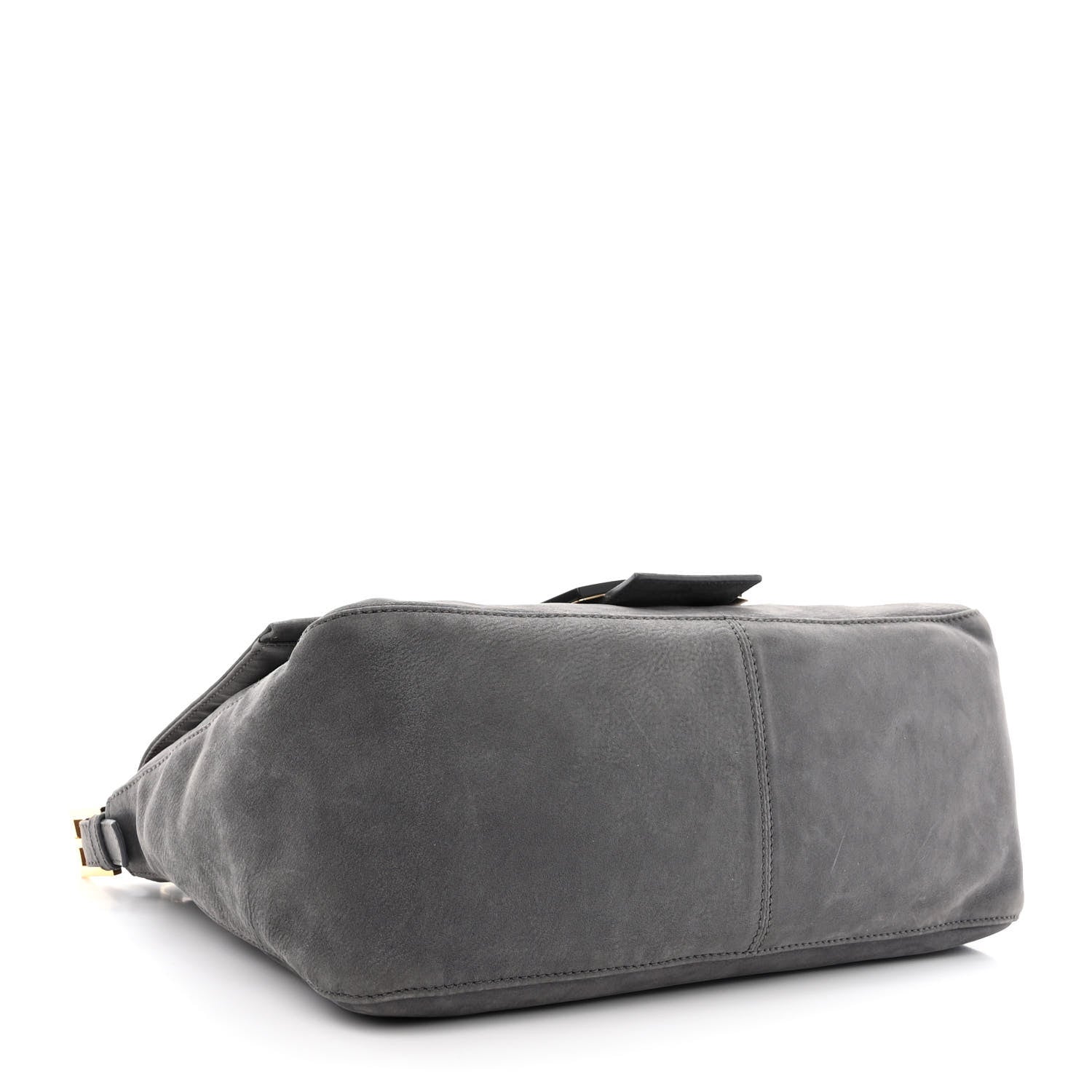 Fendi Vitello Savana Big Mama Baguette Grigio Tartaruga Natural 4 of 10