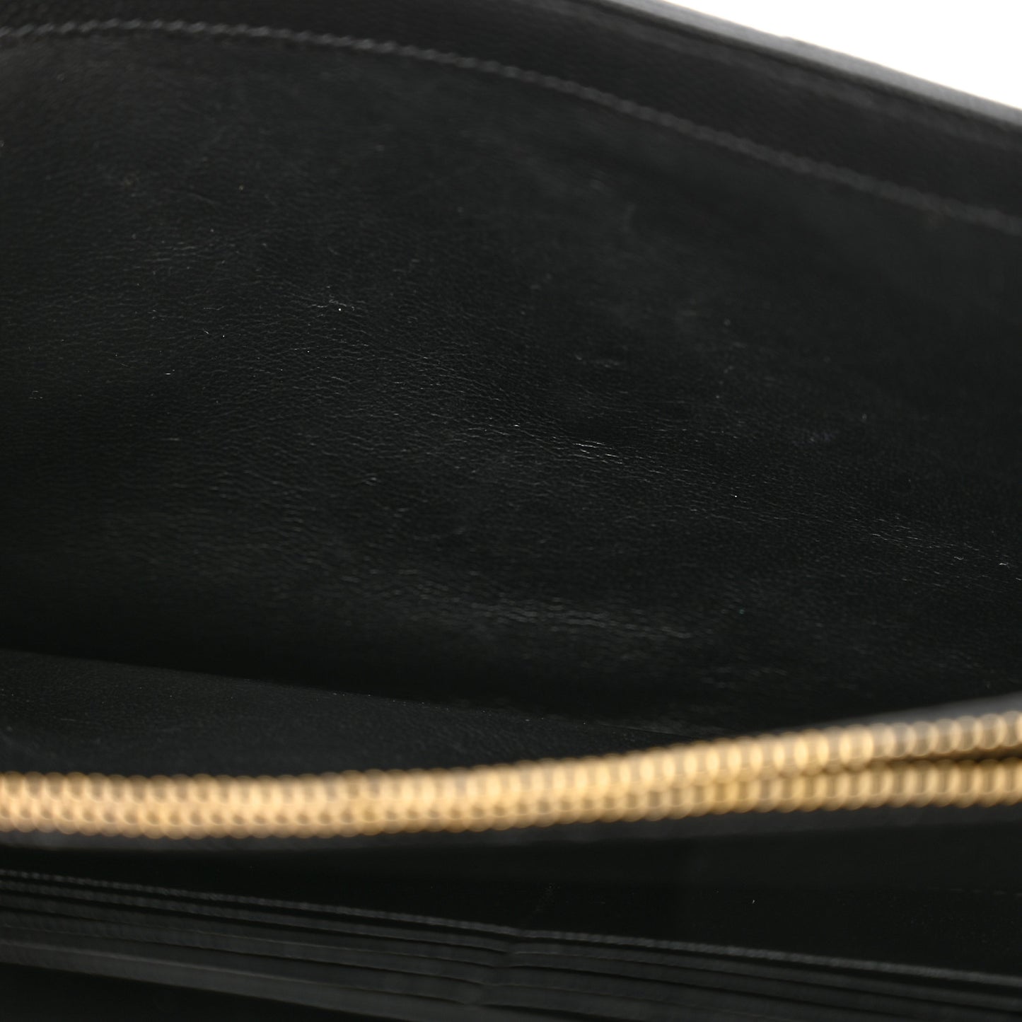 Grain De Poudre Matelasse Chevron Monogram Chain Wallet Black