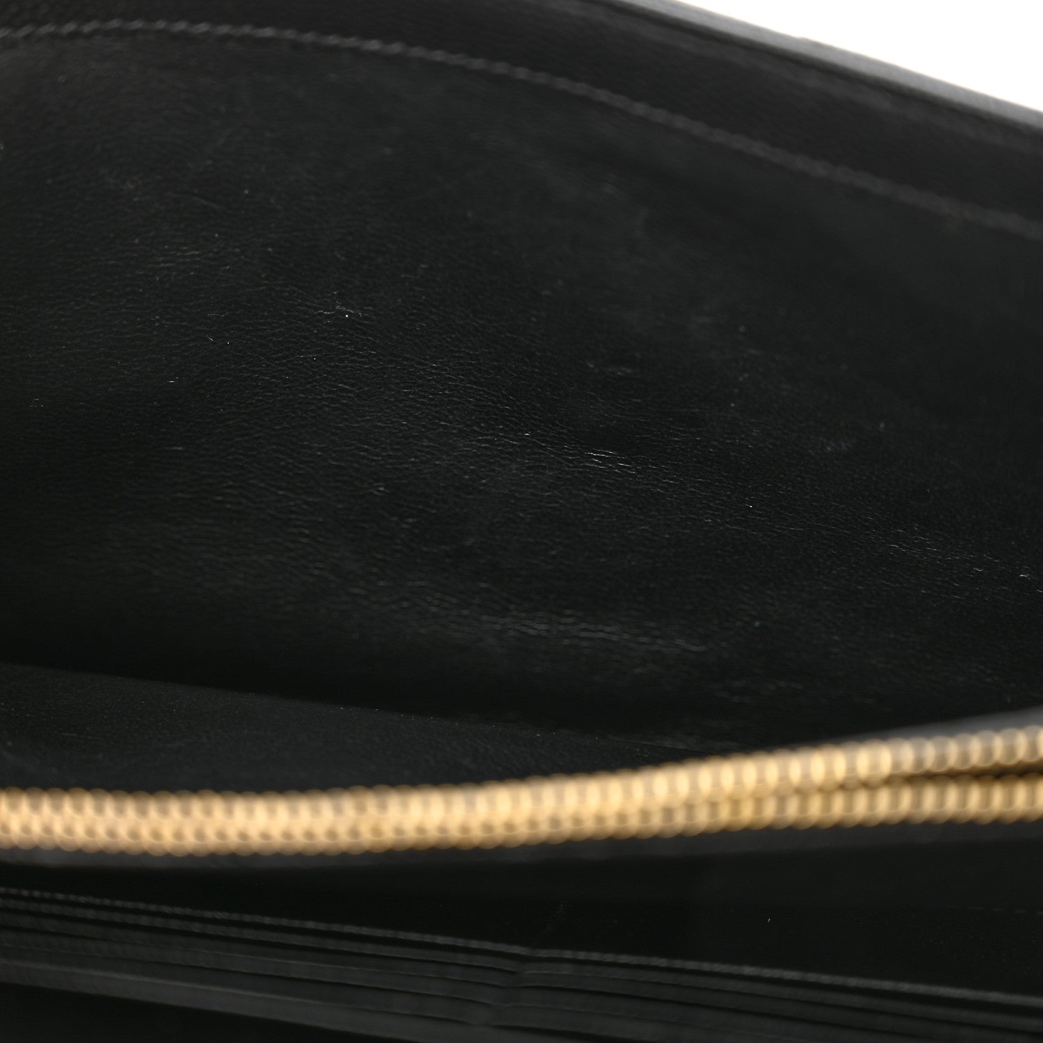 Saint Laurent Grain De Poudre Matelasse Chevron Monogram Chain Wallet Black 11 of 13