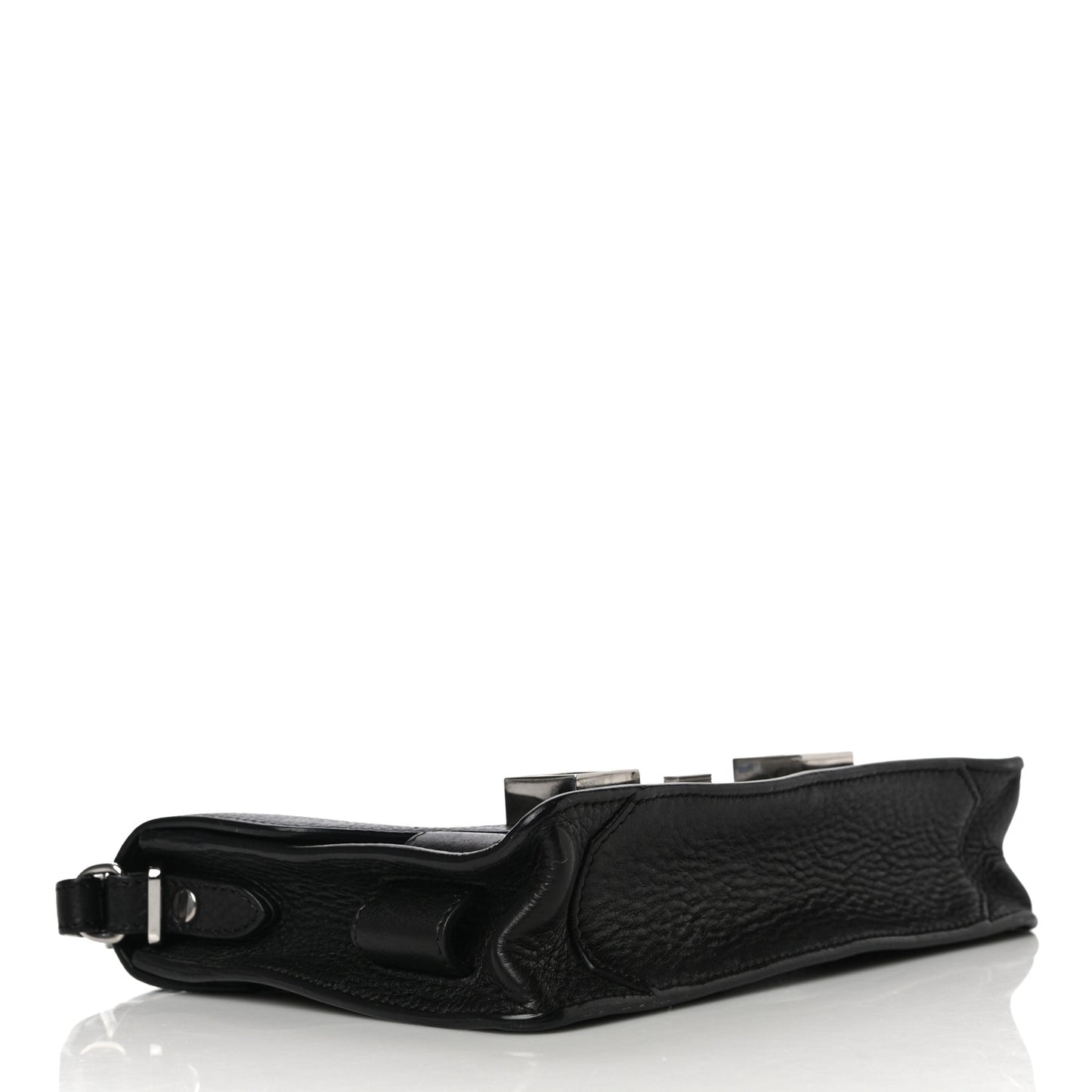 Textured Leather PS11 Wristlet Clutch Black