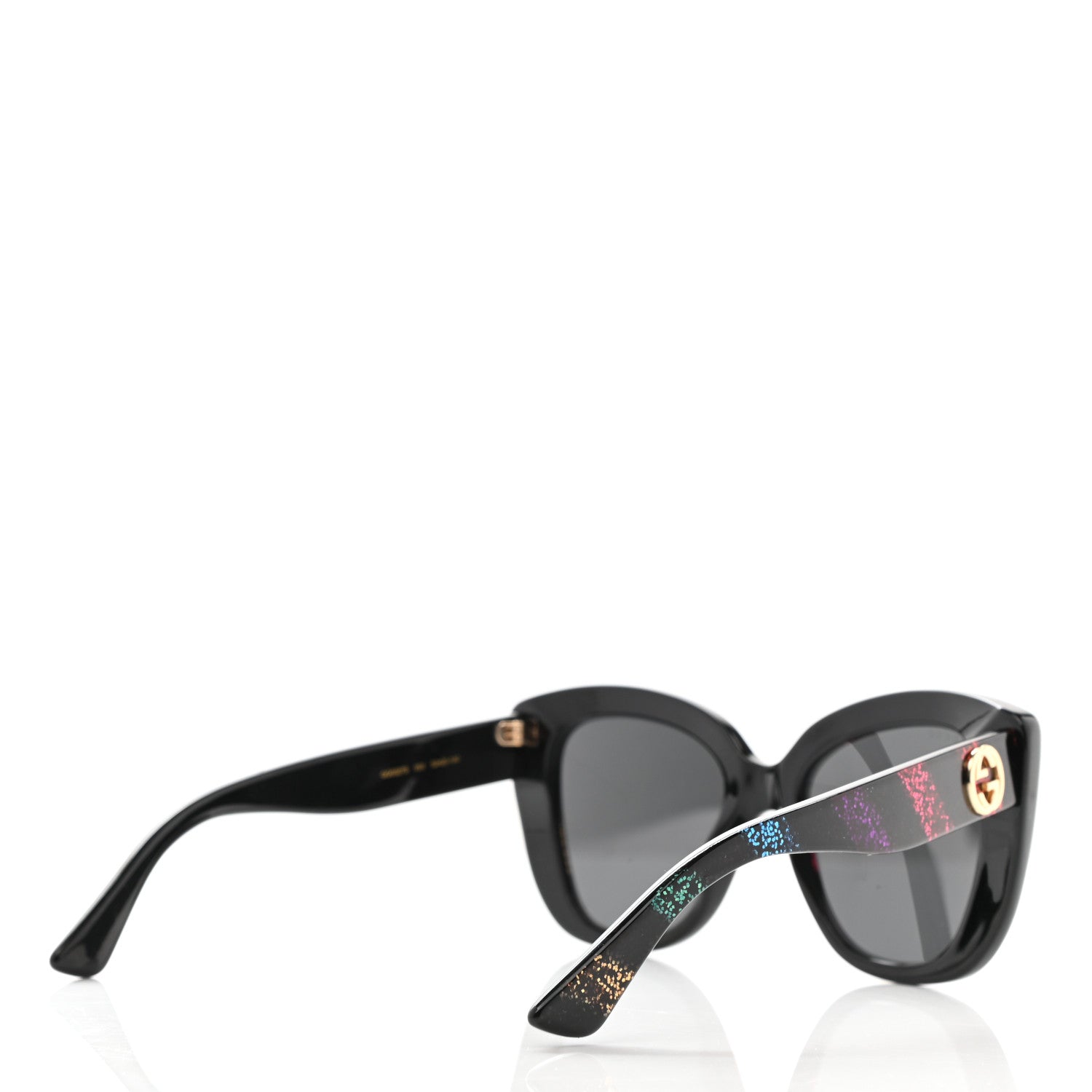 Gucci Acetate Glitter Sunglasses GG0327S Black 4 of 8