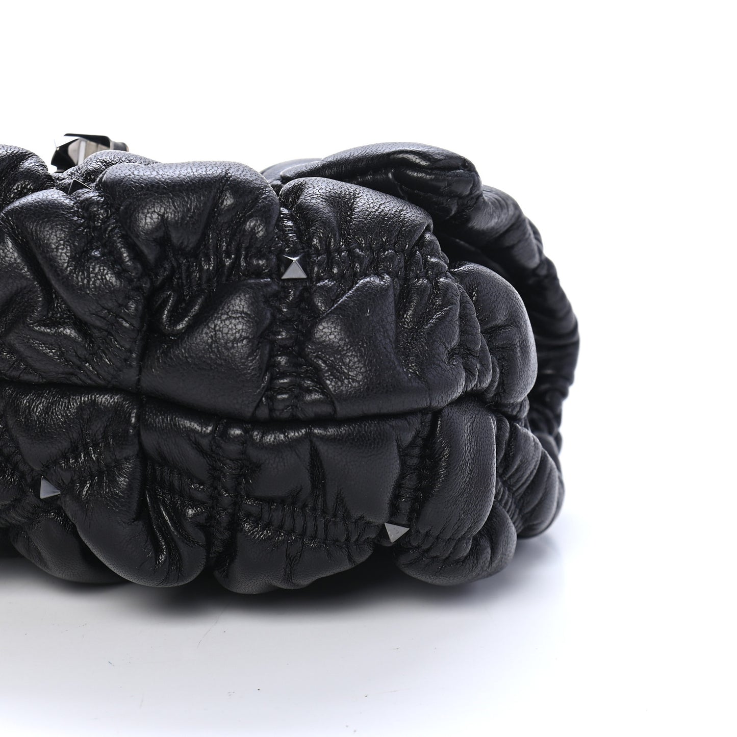 Nappa Small Spikeme Shoulder Bag Black