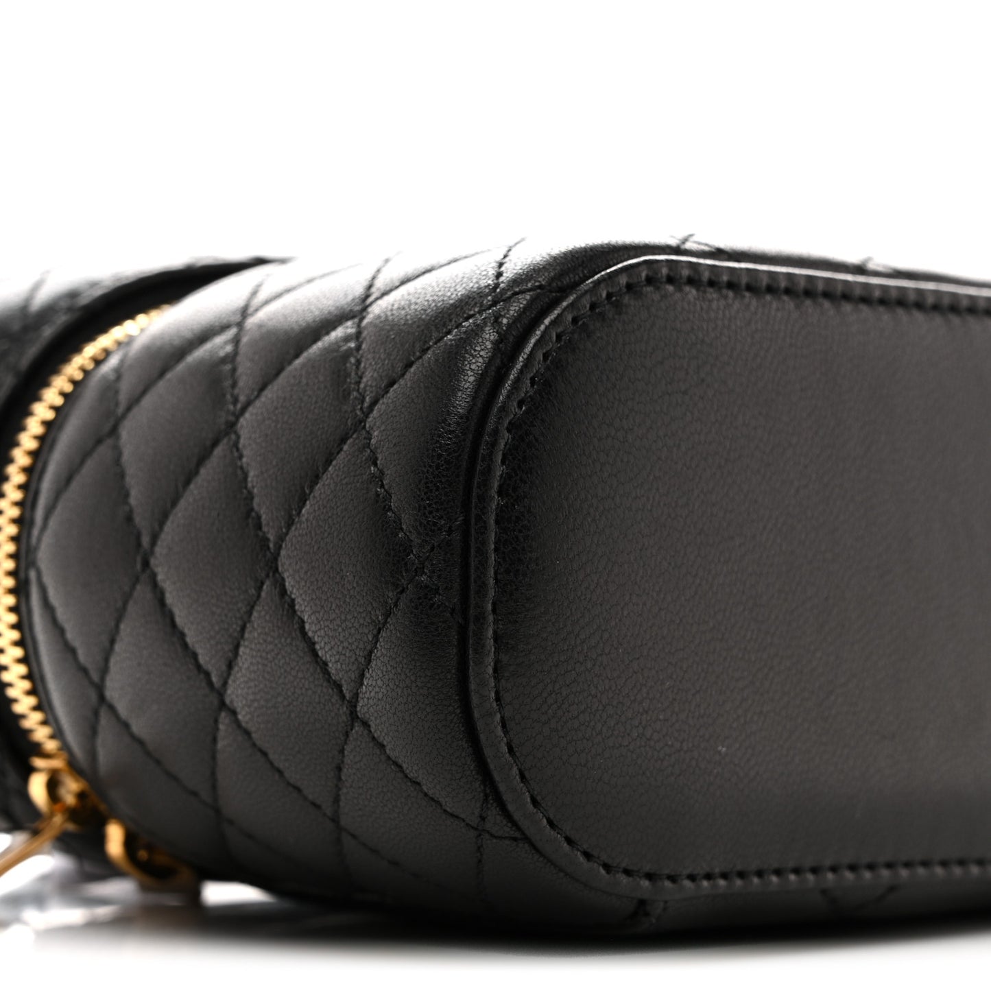 Lambskin Quilted Mini Gaby Vanity Case Black