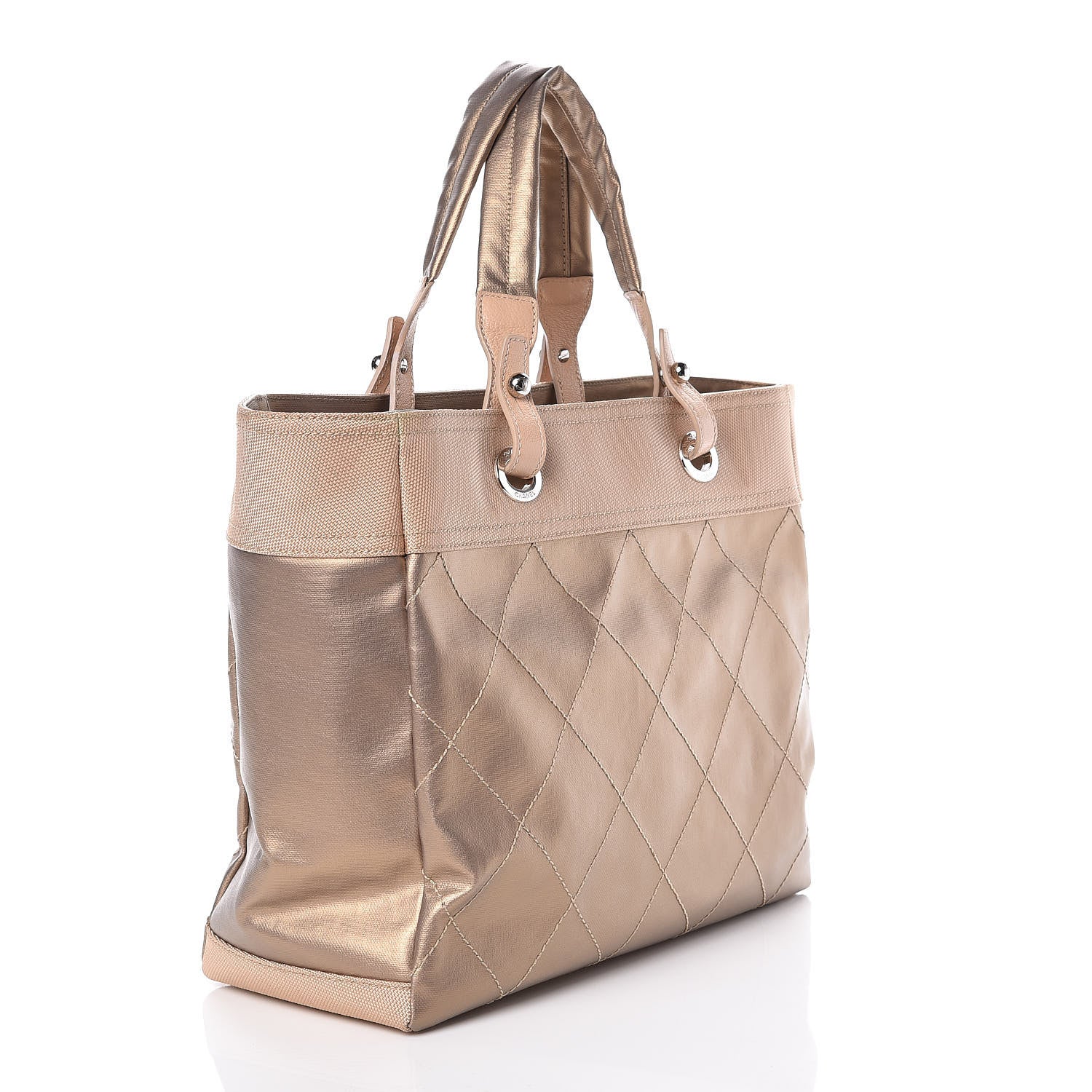 Chanel Canvas Large Paris Biarritz Tote Beige 3 of 9
