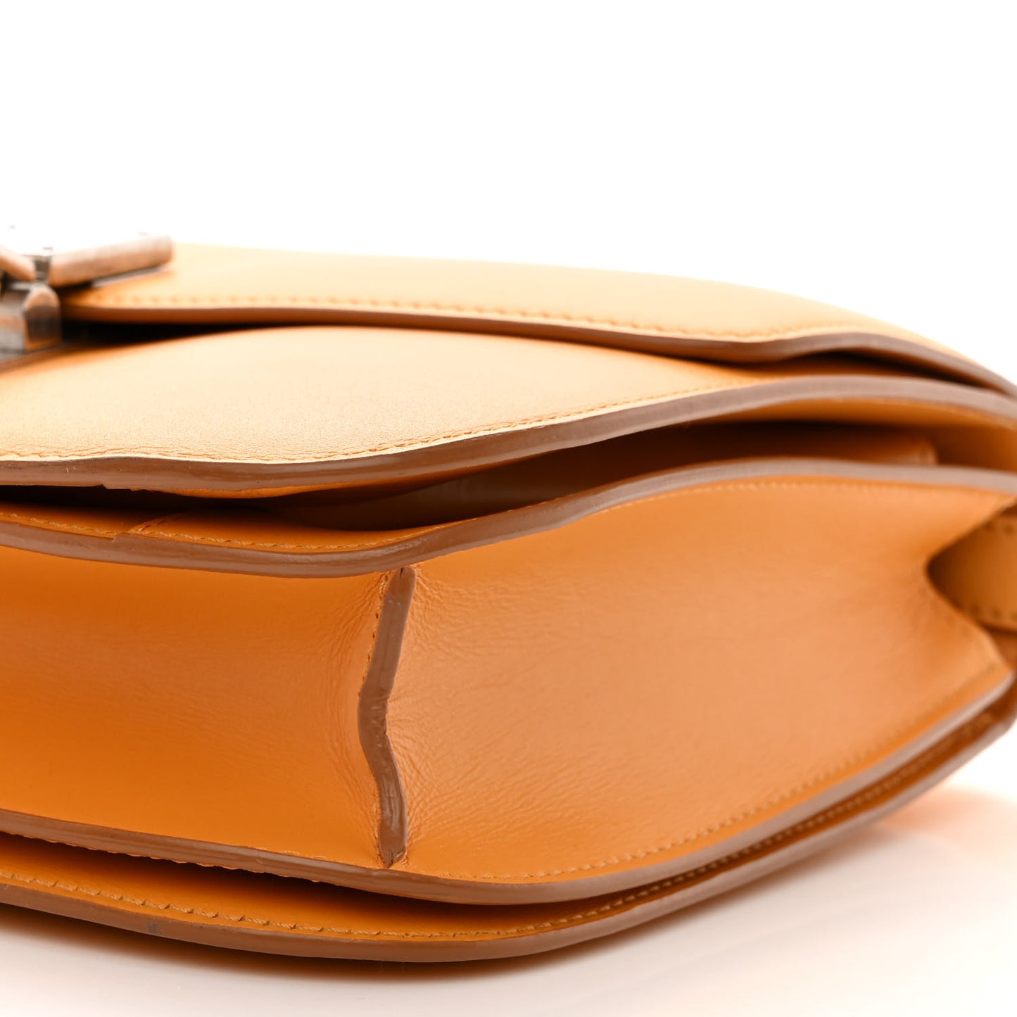 Box Calfskin Medium Classic Box Flap Bag Orange