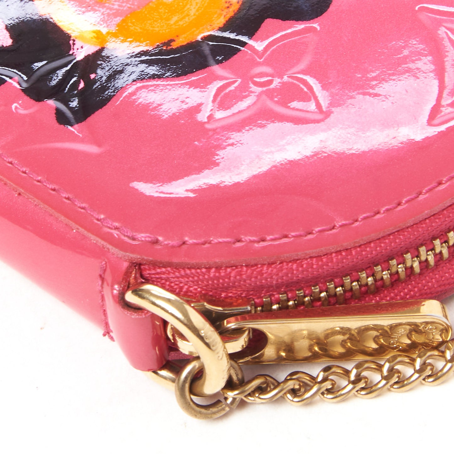 Vernis Roses Chapeau Coin Purse Rose Pop