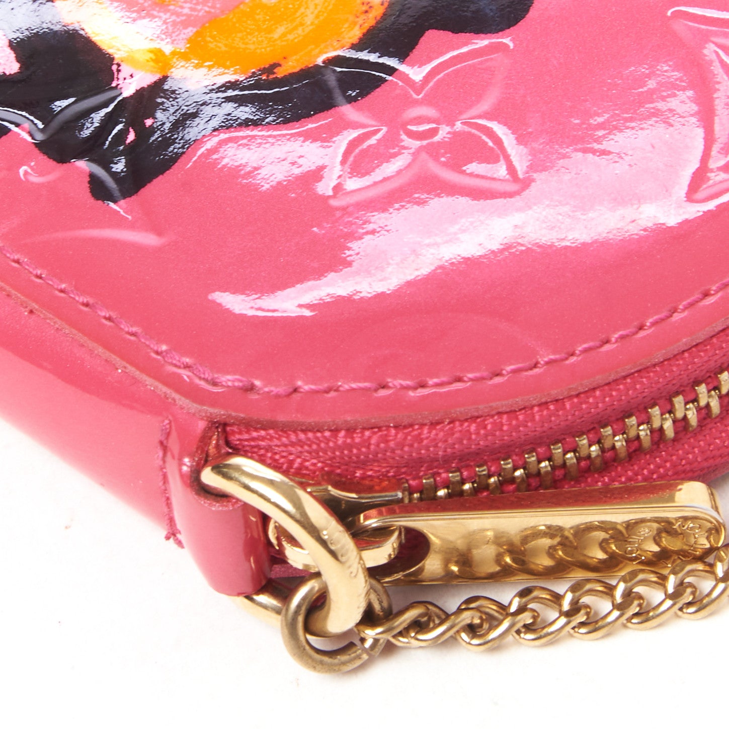 Louis Vuitton Vernis Roses Chapeau Coin Purse Rose Pop 5 of 8