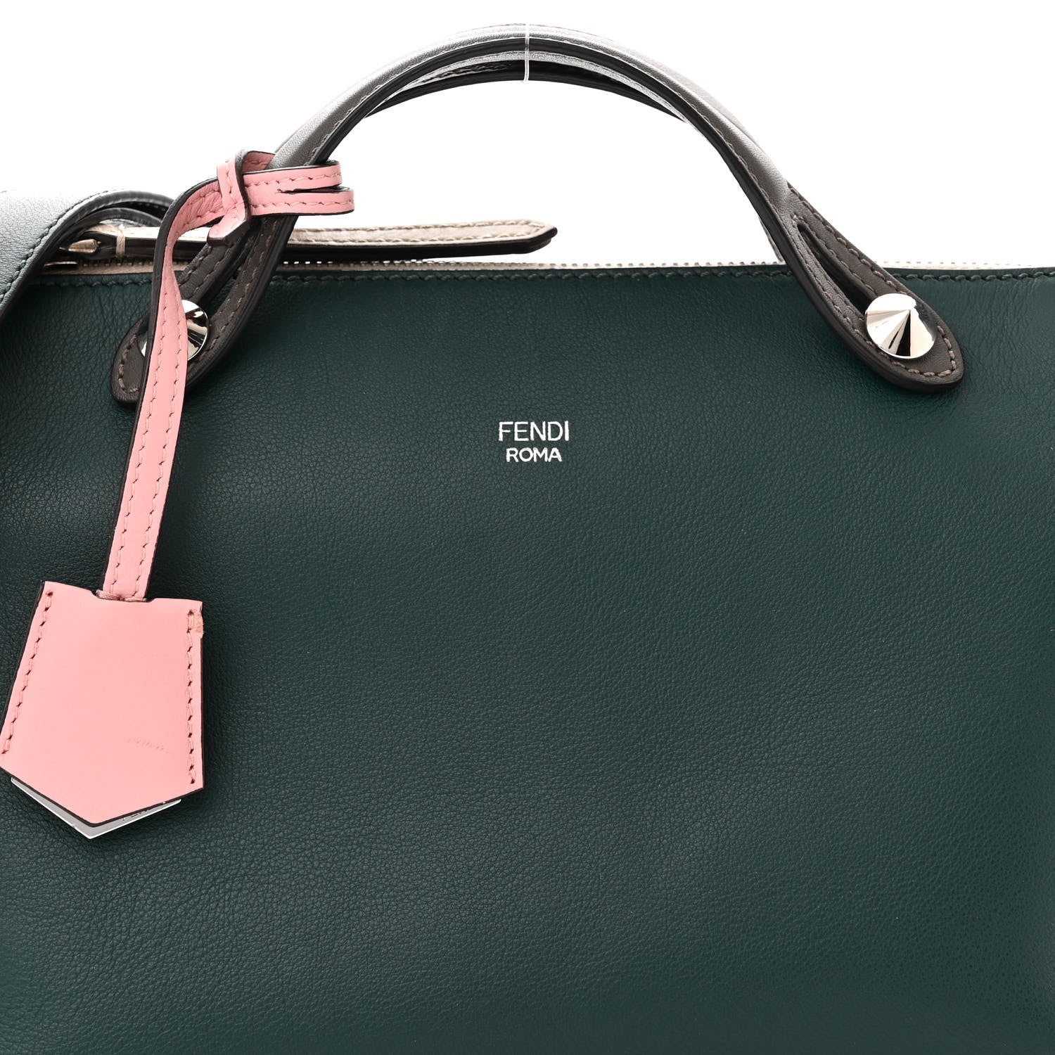 Fendi Vitello Dolce 4 Color Medium By The Way Multicolor Boston Bag Blue Notte Baby Pink 9 of 18