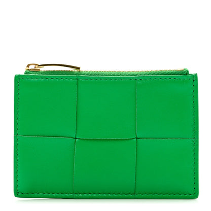 Bottega Veneta Nappa Maxi Intrecciato Zip Card Holder Parakeet 1 of 6