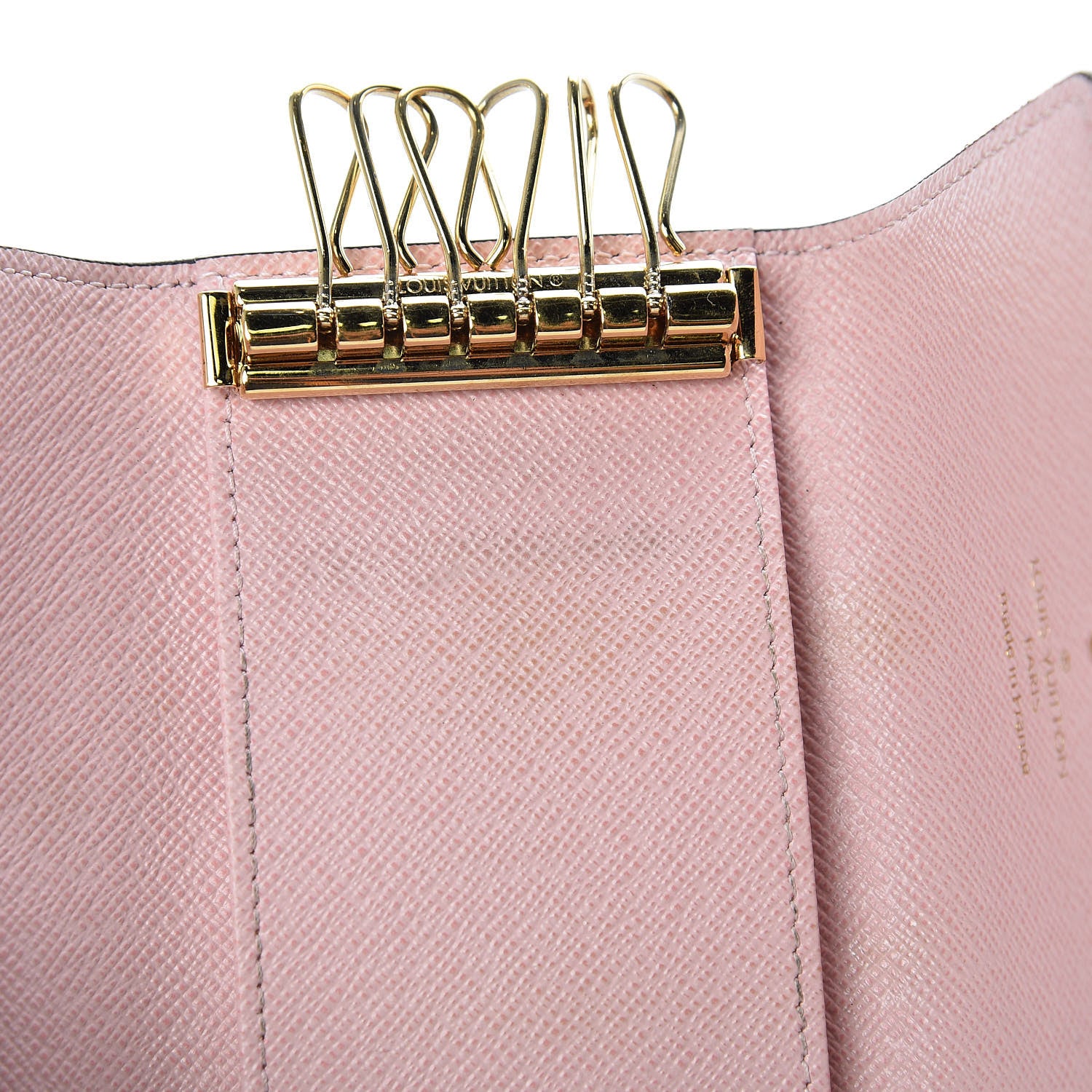 Louis Vuitton Damier Ebene Multicles 6 Key Holder Rose Ballerine 11 of 14