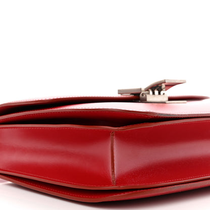 Celine Box Calfskin Medium Classic Box Flap Bag Red 9 of 10