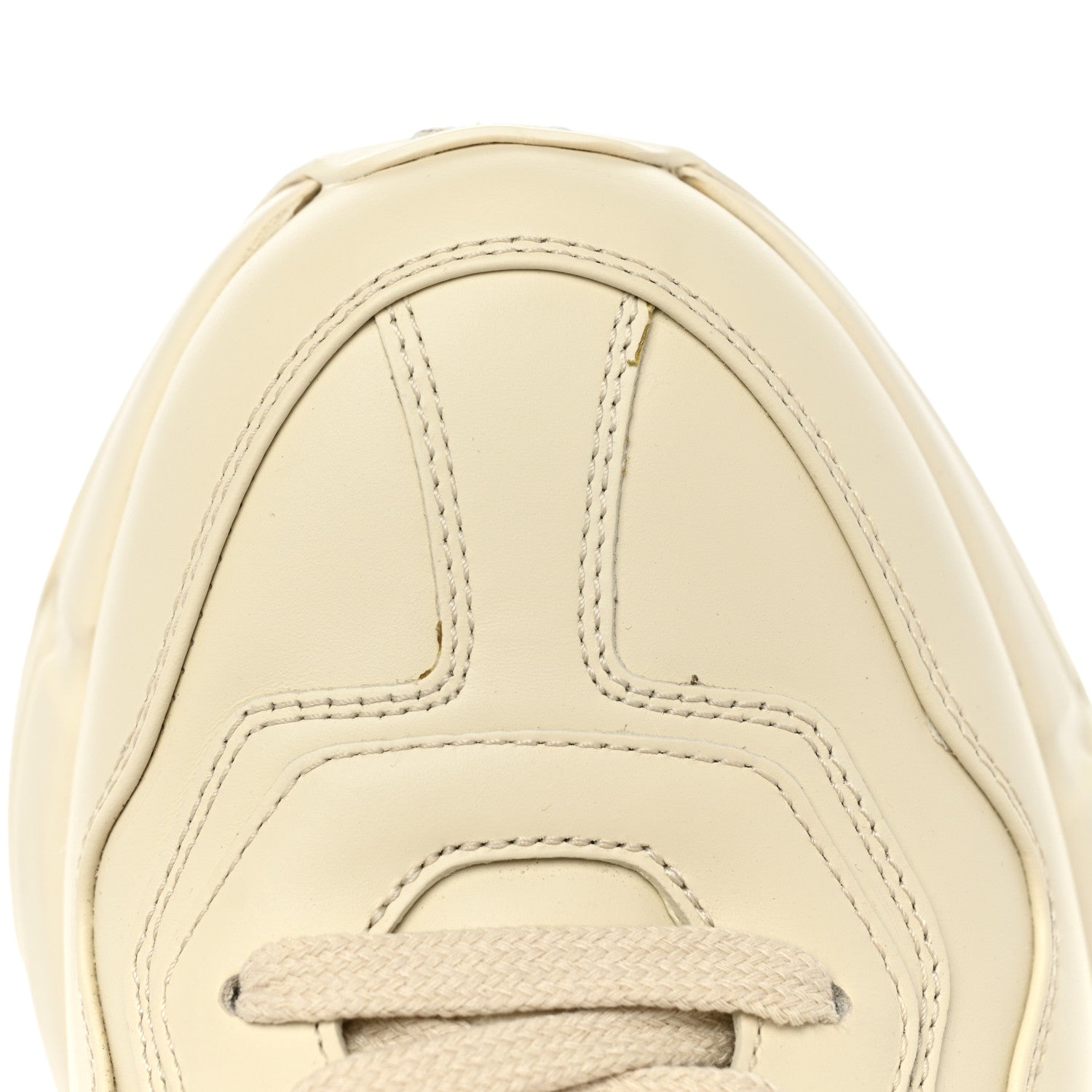 Gucci Calfskin Mens Gucci Disk Rhyton Sneakers 5 Ivory Red 10 of 11